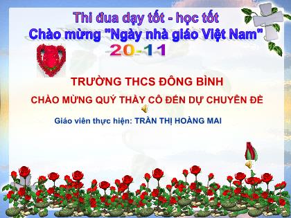 Bài giảng Ngữ văn Lớp 7 - Điệp ngữ - Trần Thị Hoàng Mai