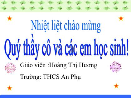 Bài giảng Ngữ văn Lớp 7 - Liệt kê - Hoàng Thị Hương