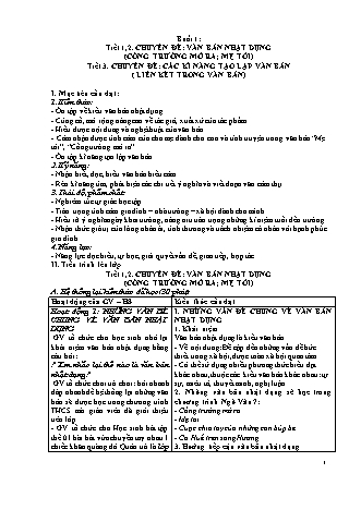 Giáo án dạy thêm Ngữ văn Lớp 7 - Chương trình cả năm