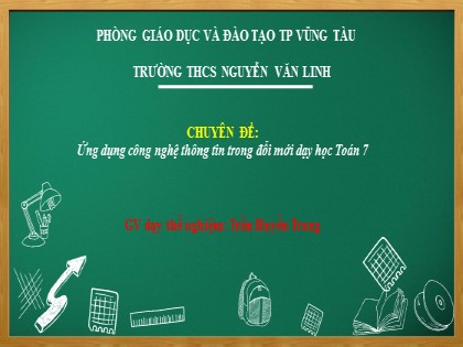 Bài giảng Hình học Lớp 7 Sách Chân trời sáng tạo - Chương 4 - Tiết 13, Bài 2: Tia phân giác - Trường THCS Nguyễn Văn Linh