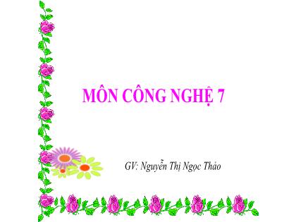 Bài giảng Công nghệ 7 (Chân trời sáng tạo) - Bài 2: Quy trình trồng trọt - Trường THCS Tràng Cát
