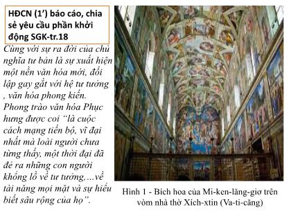 Bài giảng Lịch sử và Địa lí 7 (Kết nối tri thức) - Bài 3: Phong trào văn hóa phục hưng và cải cách tôn giáo - Trường THCS Nguyễn Chuyên Mỹ