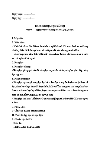 Bài giảng Ngữ Văn 7 (Cánh diều) - Bài 8: Nghị luận xã hội  Đức tính giản dị của Bác Hồ- Trường THCS Nguyễn Chuyên Mỹ