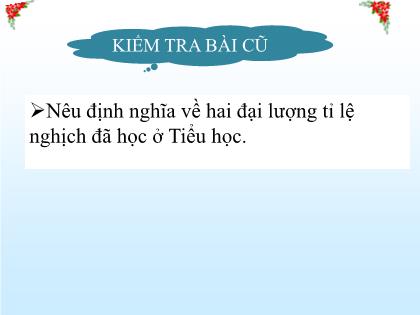 Bài giảng Toán 7 - Bài 3: Đại lượng tỉ lệ nghịch - Trường THCS Quán Toan
