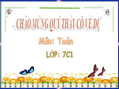 Bài giảng Toán 7 (Cánh diều) - Bài 3: Hai dường thẳng song song - Trường THCS Tràng Cát