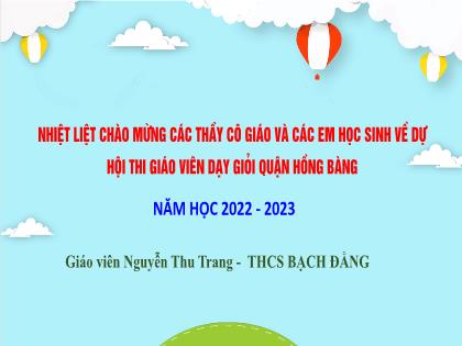 Bài giảng Toán 7 (Kết nối tri thức) - Tiết 27 - Bài 17: Thu thập và phân loại dữ liệu (Tiết 2) - Năm học 2022-2023 - Nguyễn Thu Trang