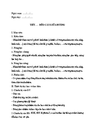 Kế hoạch bài dạy Ngữ Văn 7 (Cánh diều) - Bài: Đẽo cày giữa đường - Trường THCS Nguyễn Chuyên Mỹ