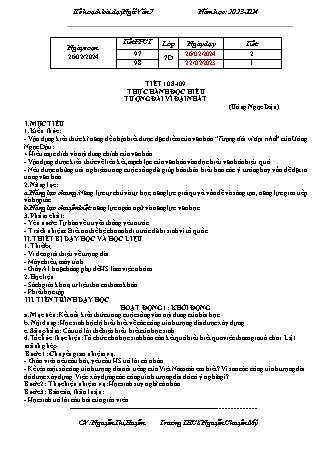 Kế hoạch bài dạy Ngữ Văn 7 (Cánh diều) - Bài: Thực hành đọc hiểu Tượng đài vĩ đại nhất - Năm học 2023-2024 - Nguyễn Thu Huyền