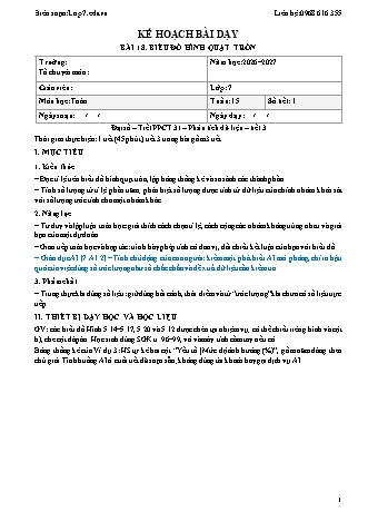 Giáo án Toán lớp 7 sách KNTT - Tuần 15 - Năm học 2026-2027 (Tích hợp năng lực số và AI)