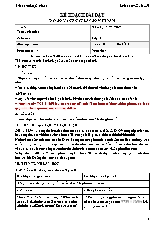 Giáo án Toán lớp 7 sách KNTT - Tuần 18 - Năm học 2026-2027 (Tích hợp năng lực số và AI)