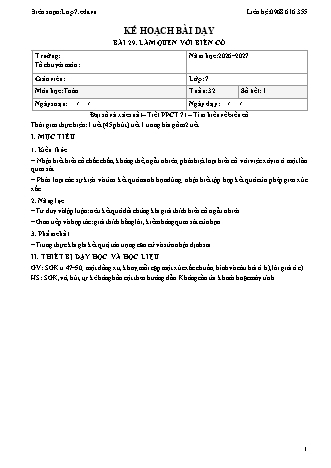 Giáo án Toán lớp 7 sách KNTT - Tuần 32 - Năm học 2026-2027 (Tích hợp năng lực số và AI)